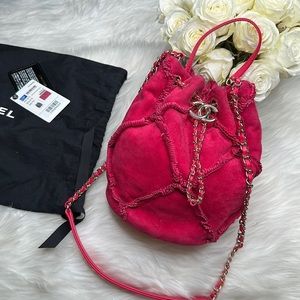 Chanel 2020 Collection Hot Pink Drawstring Bag!! Limited Production 🔥🔥🔥🔥